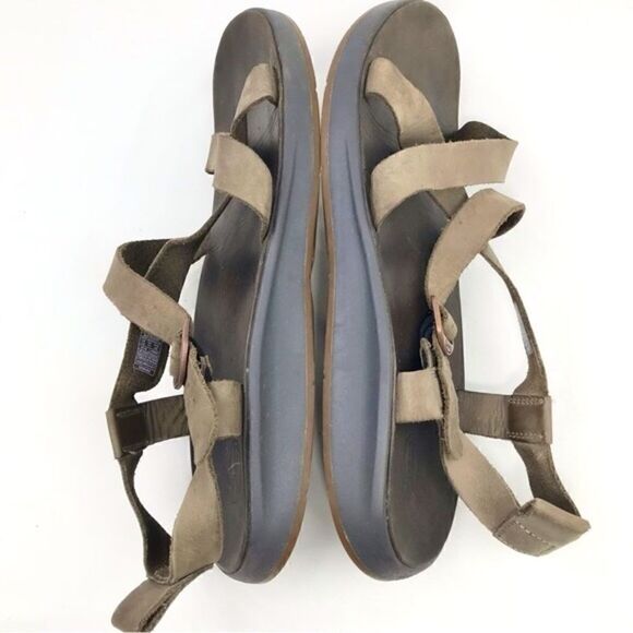 CHACO Wayfarer Gray Brown Mens Leather Buckle Sandals main image 6